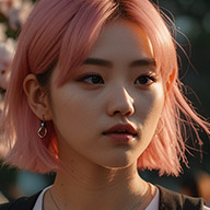 Девушка с эгьё саль (aegyo sal), 애교살